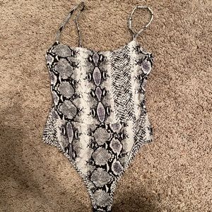 Snakeprint bodysuit